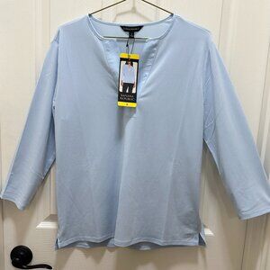 Banana Republic Women's Top Blouse Size S Blue Office Carriers Workwear (NEW)